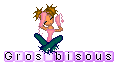 Gif animé gros bisous fille